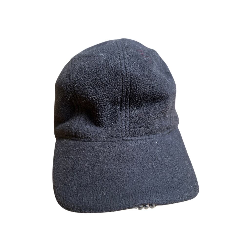 REI Black Fleece Baseball Cap With LED Lights on Brim Size L/XL